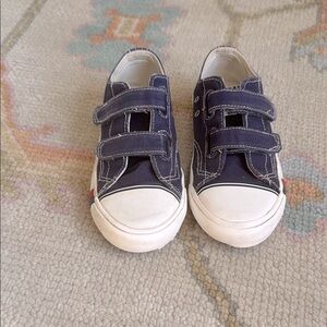 Kids Navy Blue Velcro Sneakers 10M VGUC